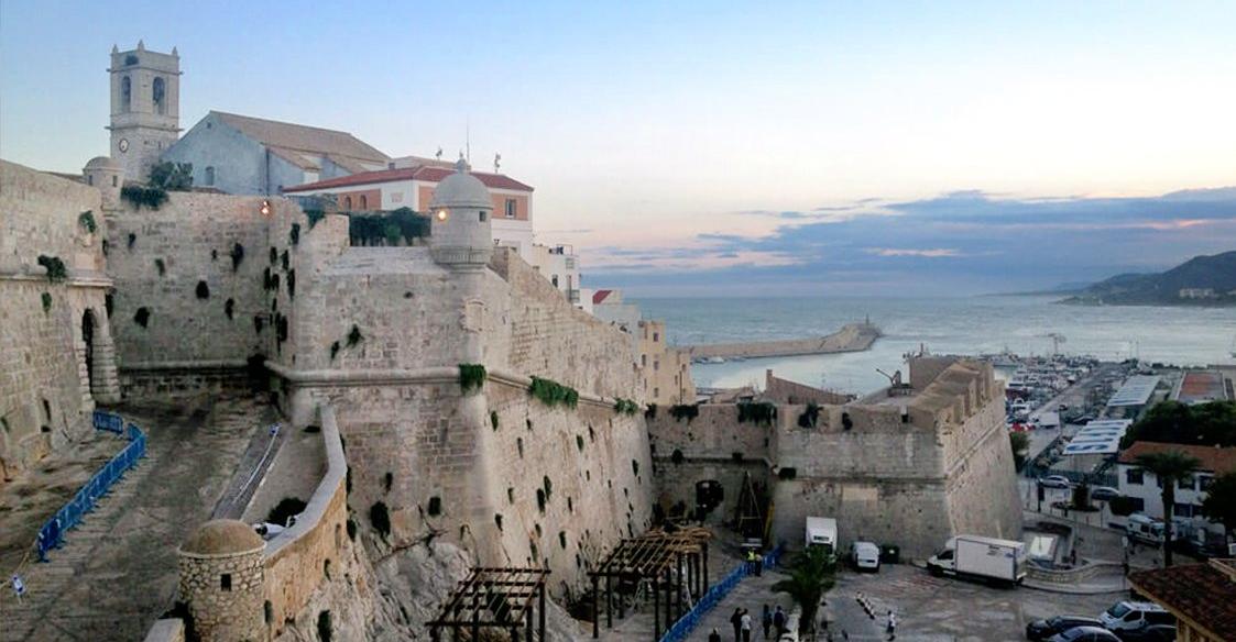 Panorámica de la Rampa de Felipe II en el casco histórico