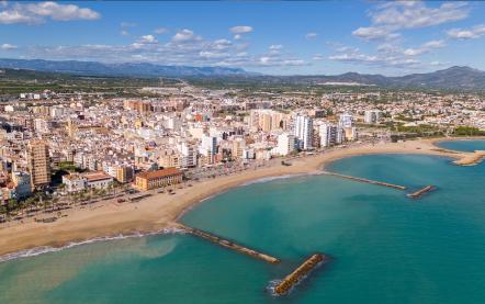 Vista aérea playas Vinaroz