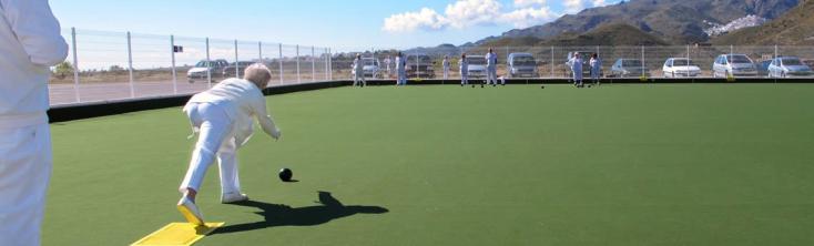 Practicando bowls Hotel Marina Playa